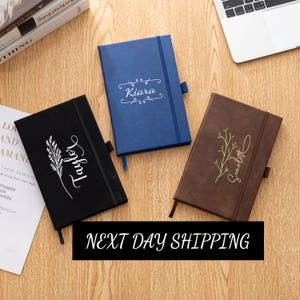 Personalized Leather Journal, Customized Leather Journal, Journal with Name, Personalized Notebook, Personalized Diary,Travel Size, Dad Gift