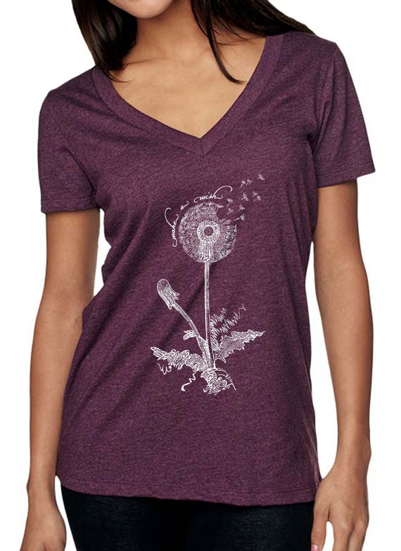 womens tshirt dandelion shirt nature tshirts nature Etsy