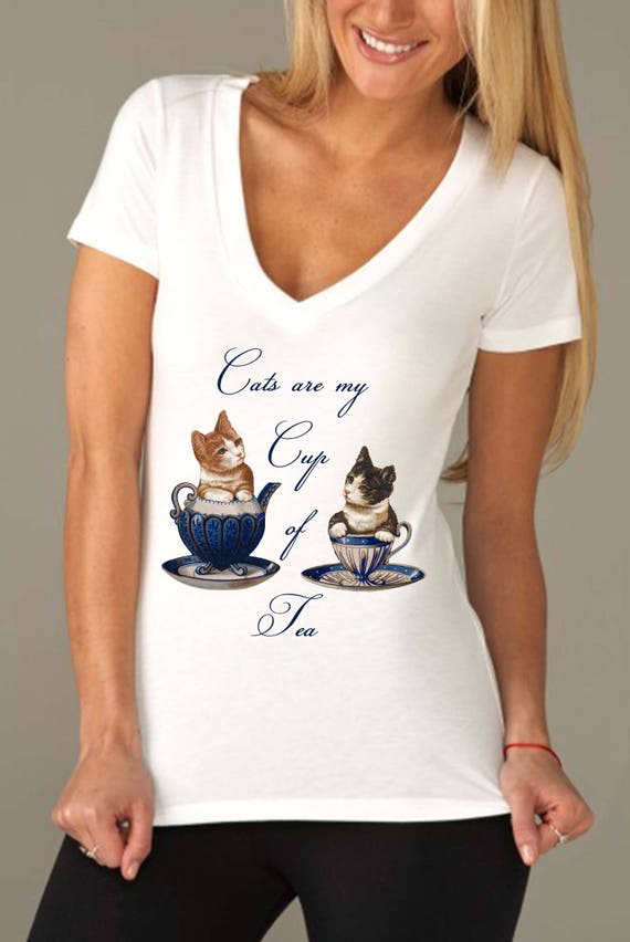 womens tshirt cat shirt cat tshirt cat lover gift cat Etsy