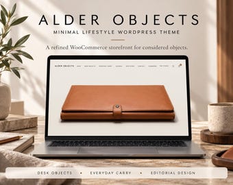 WordPress-Theme „Desk Objects“ für WooCommerce, kostenlose Elementor-Website-Vorlage für Lederwarengeschäfte
