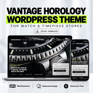 WordPress-thema voor horlogewinkels met WooCommerce | Vantage Horology