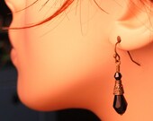 Rustic Glam Black Crystals with Antiqued Brass