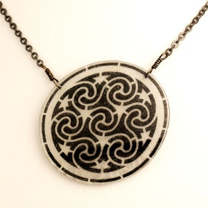 Tattoo You - Sun In Waves - UNISEX - Black Celtic Symbol Permanent Temporary Tattoo Necklace