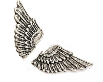 Wing Cuff Links SOLDERED - Cuff Wings - Antique Silver Winged Cufflinks - The Flight Series Cufflink - SOLDERED Detailed Feather Cuff Link