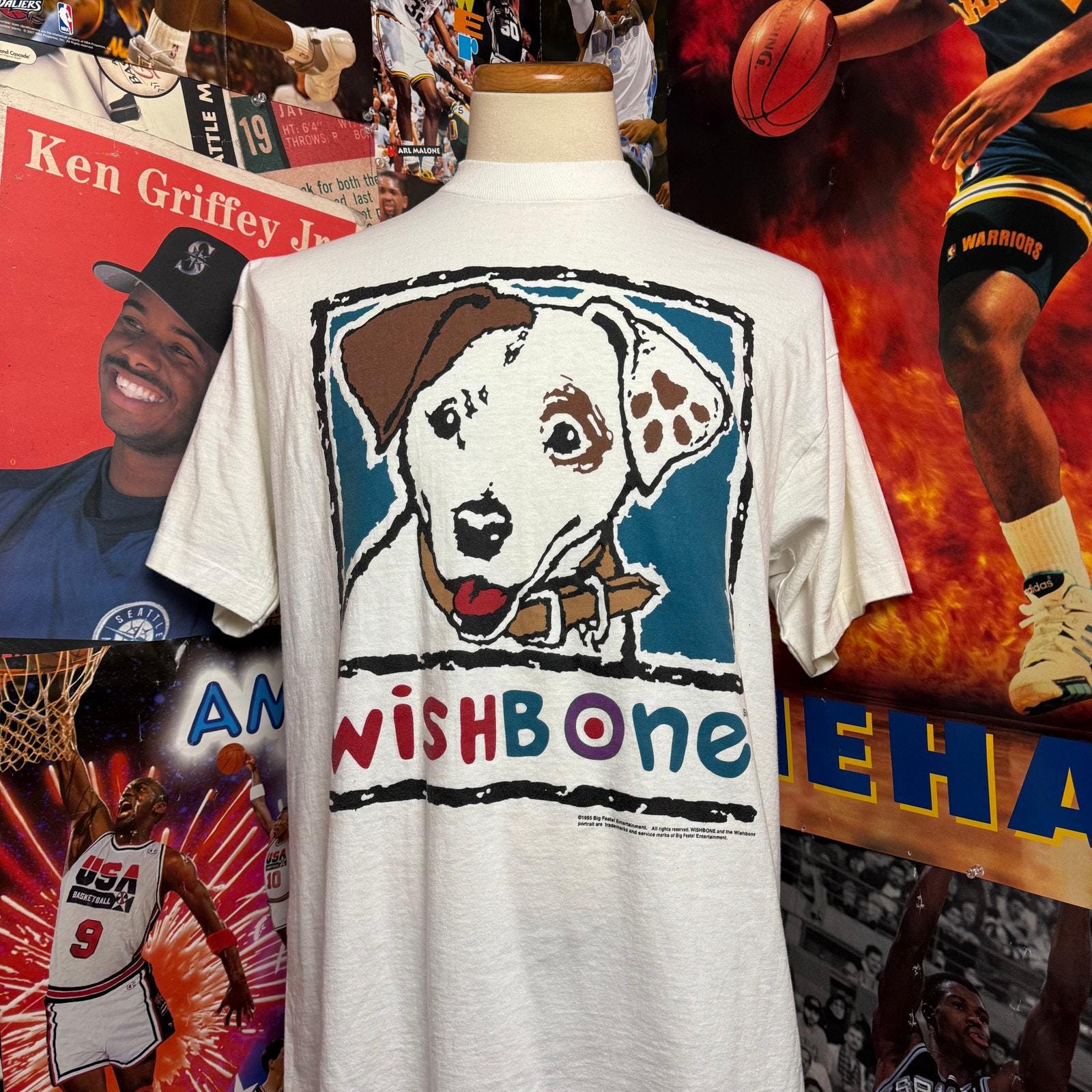 Vintage 1995 Wishbone PBS Tee Sz Large – Rare Literature TV Promo T-Shirt – Classic Book Series Graphic – 90s Educational Nostalgia