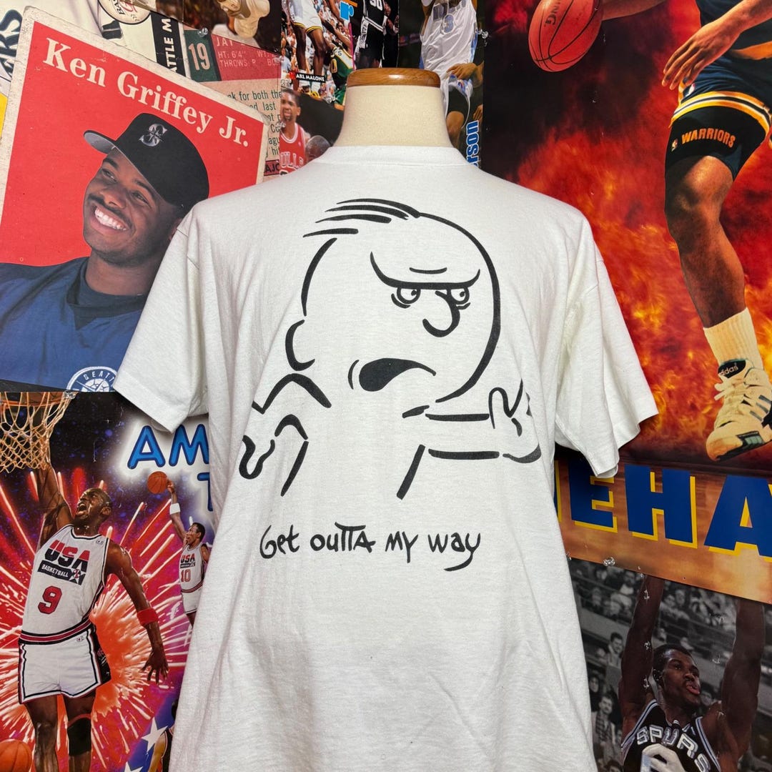 Vintage 90s Cartoon Character Get Outta My Way Graphic T Shirt Adult Sz ...