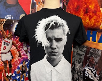 Justin Bieber Purpose Tour Black T-Shirt Mens Concert Music Graphic Sz Small