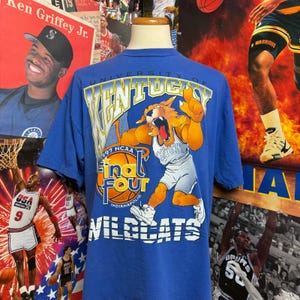 Vintage 1997 Kentucky Wildcats Final Four Tee Sz XL – NCAA Basketball T-Shirt – Retro College Hoops Fan Gear – Made in USA