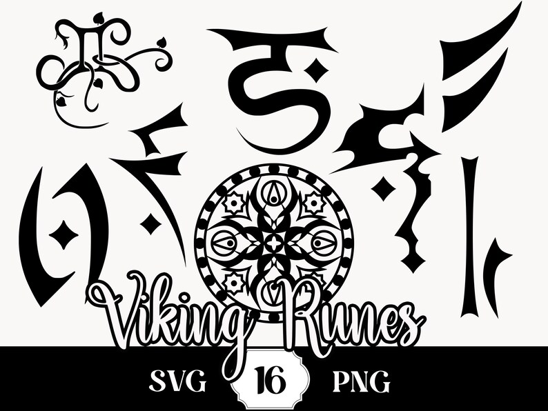Ing Rune Svg Viking Runes Set Print Design SVG PNG Vector Clip Art Sublimation Norse ...