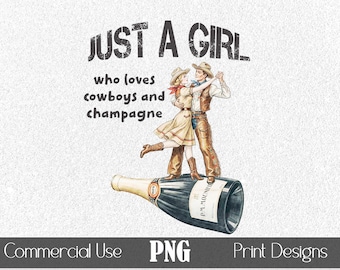 Cowgirl Cowboy Dancing PNG POD Print Sublimation Retro Scrapbooking Stickers Craft T-shirt Graphic Champagne Dancing Tumblers Valentines Day