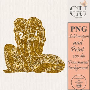 Dierenriem Tweelingen PNG-bestand goud glitter dier vectorhoroscoop illustraties astrologie dier sublimatie ontwerp sterrenbeeld clipart geboortejaar