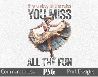 Cowgirl PNG T-Shirt Graphic POD Print Sublimation Vintage Distressed Textured Western Rodeo Retro Scrapbooking Stickers Craft Hats Tumblers