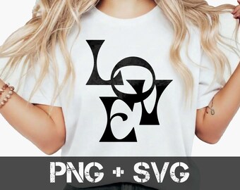 Love Typography SVG PNG Sublimation Print Design Cricut Cut File for Vinyl Cameo Silhouette Decal Clipart Birthday Anniversary Wife Husband