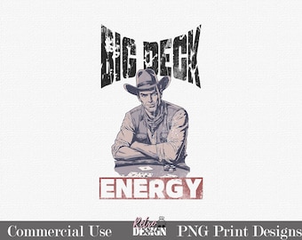面白いカウボーイポーカービッグデッキエナジーPNGデジタルデザインレトロウエスタンシャツグラフィック昇華プリントイラストダメージテクスチャDTF