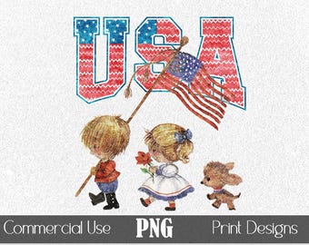 Retro 4th of July PNG Distressed Texture Sublimation Print Design T-shirt Clipart Independence Day American Flag Patriotic Design 250 years