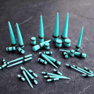 Acrylic Ear Stretching Kit – 9 Sizes Tapers & Plugs – Safe Ear Gauges Set