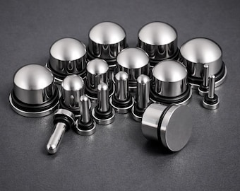 Single Flare Dead Stretching Ear Stretching Kit | 316L Steel Ear Gauges For Dead Stretching | Ear Lobe Stretchers | Flesh Tunnels | 2mm–16mm