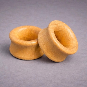 Natural Wooden Ear Tunnels – Organic Ear Gauges Stretchers , Handmade Wood Plugs - Unisex Earlobe Expander