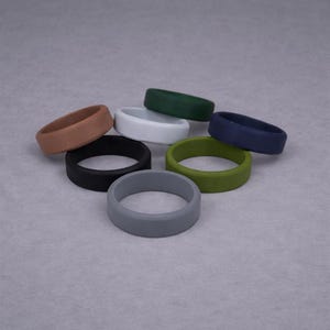Fede Nuziale Uomo In Silicone - Anello Matrimoniale In Gomma Leggera, Colori Vari - 4