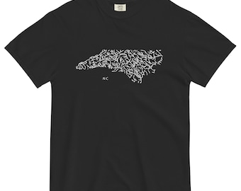 State River Map Shirt North Carolina