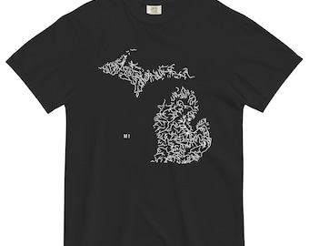 State River Map Shirt Michigan