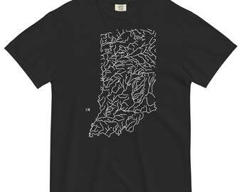 State River Map Shirt Indiana