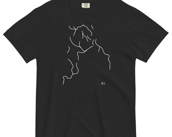 Rhode Island State River Map Shirt
