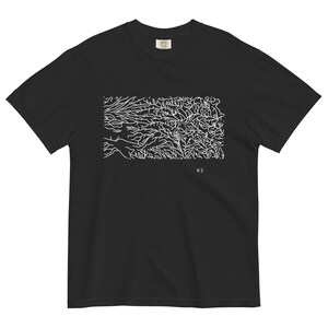 Camiseta con mapa del río del estado de Kansas