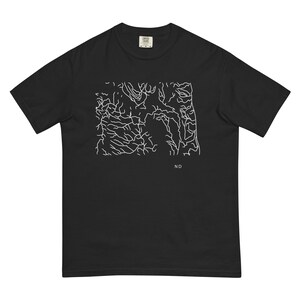 North Dakota State River Map Shirt
