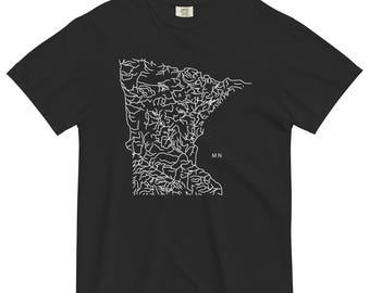 Minnesota State River Map Shirt