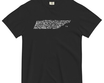 Tennessee State River Map Shirt