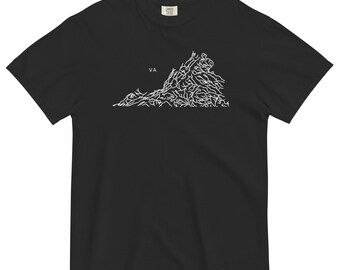 Virginia State River Map Shirt