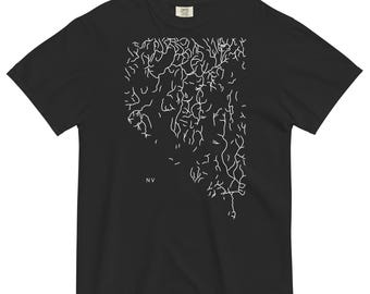 Nevada State River Map Shirt