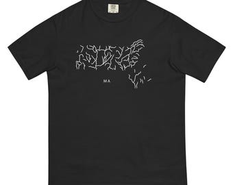 Massachusetts State River Map Shirt