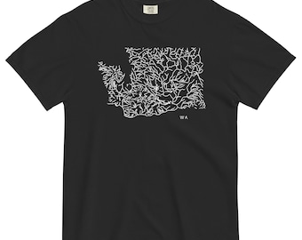 Washington State River Map Shirt