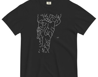 State River Map Shirt Vermont