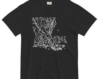 State River Map Shirt Louisiana