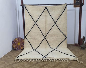 Custom Berber Rug: Handmade Moroccan Wool Boujaad Rug