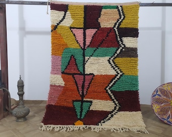 Tapis marocain Multicolore et fait main : tapis berbère en laine