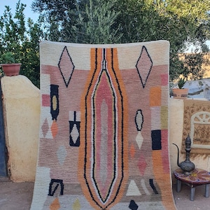 Amazing Multicolored Rug - Custom Fabulous Boujaad Rug - Beni Ourain  Rug - Handmade Rug - Moroccan Berber Rug - Traditional Moroccan Carpet