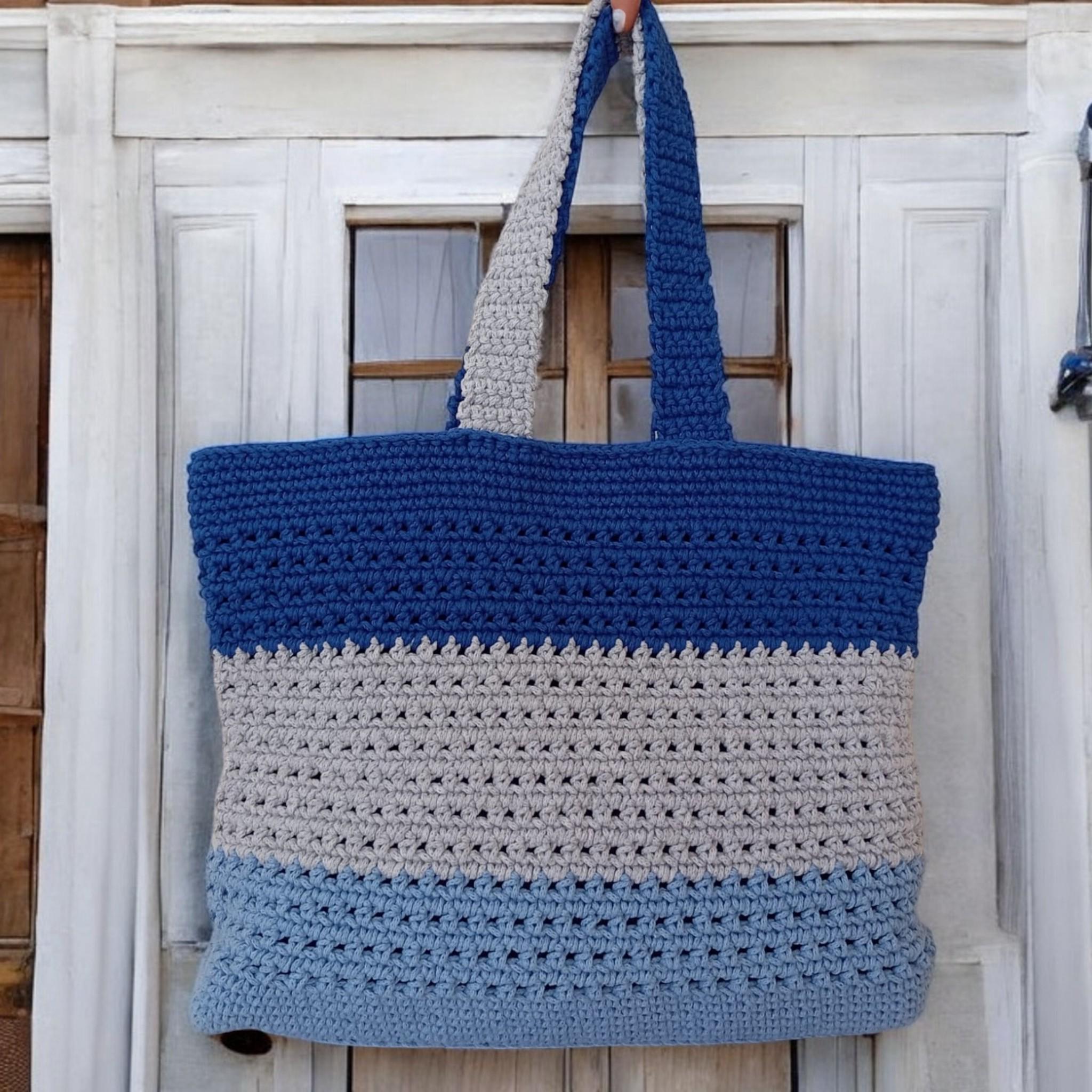Blue Knit Bag - Etsy Singapore Blue Knit Bag - Etsy Singapore
