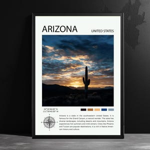 Arizona Travel Poster: AI-Generated Desert Landscape Art
