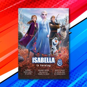Frozen Birthday Invitation: Elsa Party, Editable Template (Digital Download)