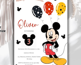 Editable Mouse Birthday Invitation: First Birthday, Oh Twodles (Digital)