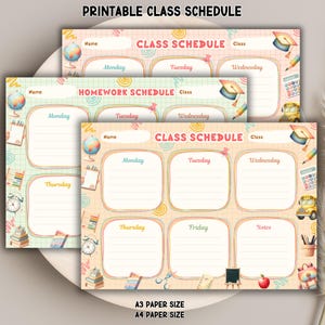 Wöchentlicher Stundenplan zum Ausdrucken: Homeschool Planner (Digitaler Download)