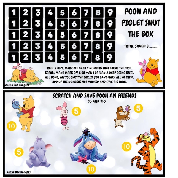 A6 POOH BEAR GAMES Pack Of 10 Games (physical product)