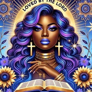 Purple and Blue Prayer Warrior