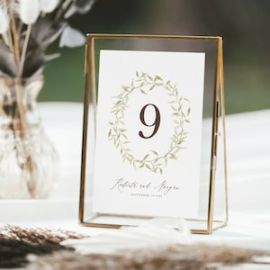Numéros de table pour couronnes botaniques - Disposition personnalisée