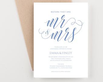 Rehearsal Dinner Invitation, The Mr. and Mrs.
