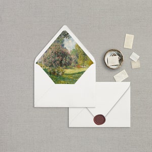 Envelope Liner Template, Impressionism, Artists Garden, Claude Monet, Envelope Liner, Instant Download
